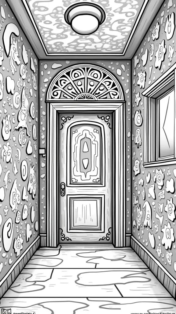 roblox doors coloring pages printable